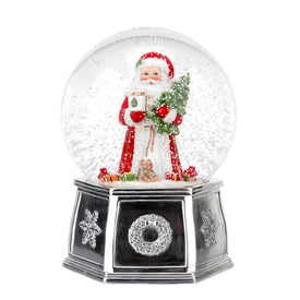 Spode Christmas Tree 6.5" Santa Musical Snow Globe
