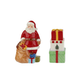 Spode Christmas Tree Santa Salt and Pepper Gift Boxed