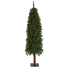 5' Grand Alpine Artificial Christmas Tree with 469 Bendable Branches on Natural Trunk