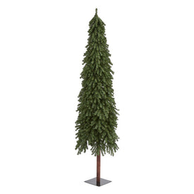7' Grand Alpine Artificial Christmas Tree with 950 Bendable Branches on Natural Trunk
