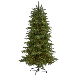 6' South Carolina Fir Artificial Christmas Tree with 450 Clear Lights and 1598 Bendable Branches