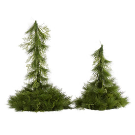24" and 36" Table Top/Hanging Artificial Christmas Decor (Set of 2