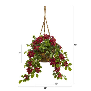 P1338-RD Holiday/Christmas/Christmas Artificial Flowers and Arrangements