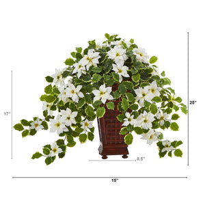 P1339-WH Holiday/Christmas/Christmas Artificial Flowers and Arrangements