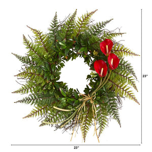 W1030-RD Holiday/Christmas/Christmas Wreaths & Garlands & Swags