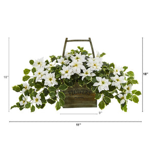 P1343-WH Holiday/Christmas/Christmas Artificial Flowers and Arrangements