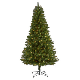 7.5' Virginia Fir Artificial Christmas Tree with 450 Clear Lights and 979 Bendable Branches