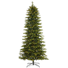 9' Belgium Fir Natural Look Artificial Christmas Tree with 800 Clear LED Lights