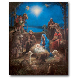 The Nativity 16" x 20" Gallery-wrapped Canvas Wall Art