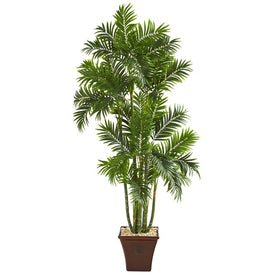 71" Areca Palm Artificial Tree in Brown Planter