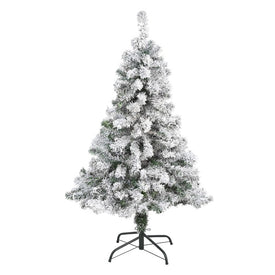 4' Flocked Rock Springs Spruce Artificial Christmas Tree