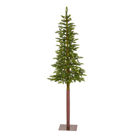 6' Alaskan Alpine Artificial Christmas Tree with 100 Clear Microdot (Multifunction LED Lights and 112 Bendable Branches