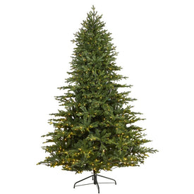 7.5' Wyoming Spruce Artificial Christmas Tree with 650 Clear LED Lights and 1701 Bendable Branches