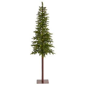7' Alaskan Alpine Artificial Christmas Tree with 150 Clear Microdot (Multifunction LED Lights and 165 Bendable Branches