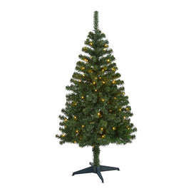4' Northern Tip Pine Artificial Christmas Tree with 100 Clear LED Lights