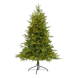 5' Colorado Mountain Fir Natural Look Artificial Christmas Tree with 250 Clear LED Lights