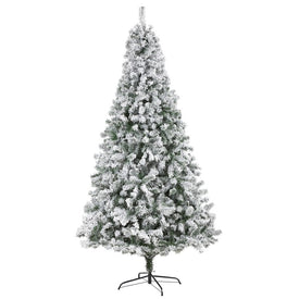 8' Flocked Rock Springs Spruce Artificial Christmas Tree