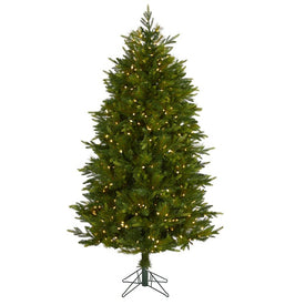 6' Hartford Fir Artificial Christmas Tree with 250 Warm (Multifunction LED Lights with Instant Connect Technology and 711 Bendable Branches