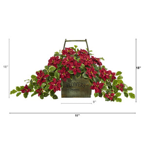 P1343-RD Holiday/Christmas/Christmas Artificial Flowers and Arrangements