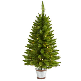 3' Providence Pine Artificial Christmas Tree with 50 Warm White Lights and 114 Bendable Branches