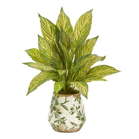17" Musa Artificial Plant in Floral Vase