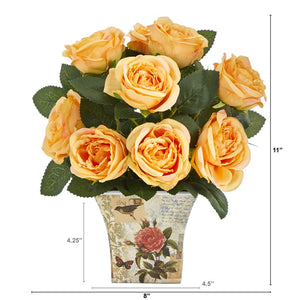 A1604-YL Decor/Faux Florals/Floral Arrangements