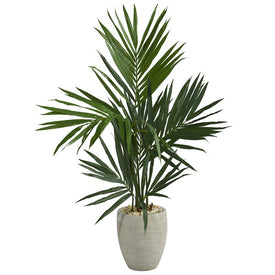 50" Kentia Artificial Palm Tree in Sand Colored Planter
