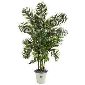 69" Areca Palm Artificial Tree in Decorative Planter