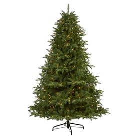 7' South Carolina Spruce Artificial Christmas Tree with 500 White Warm Lights and 2644 Bendable Branches