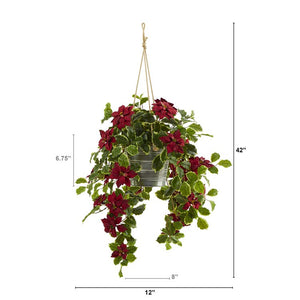 P1344-RD Holiday/Christmas/Christmas Artificial Flowers and Arrangements