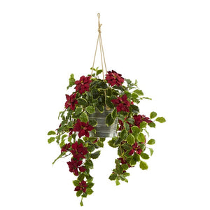 P1344-RD Holiday/Christmas/Christmas Artificial Flowers and Arrangements