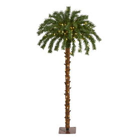 4' Christmas Palm Artificial Tree with 150 Warm White LED Lights