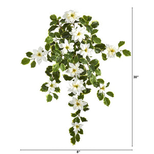 6273-S2-WH Holiday/Christmas/Christmas Artificial Flowers and Arrangements