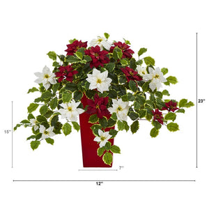 P1337-RD Holiday/Christmas/Christmas Artificial Flowers and Arrangements