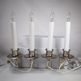 Cambridge Bracket Electric Pewter Candles 4-Pack