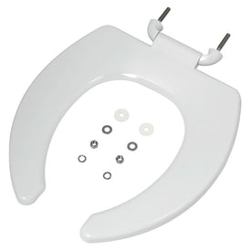 Right Width Elongated Open-Front Toilet Seat without Lid