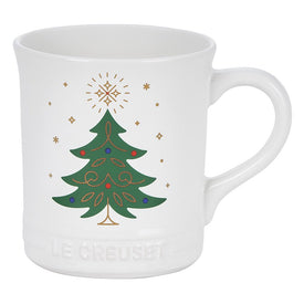 Noel Collection Tree Mug - White with Applique