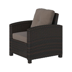 Miles Club Chair In Mocha Wicker