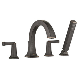 Townsend Two-Handle Roman Tub Faucet Trim with Handshower - Legacy Bronze
