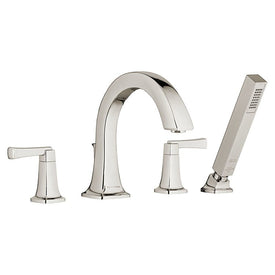 Townsend Two-Handle Roman Tub Faucet Trim with Handshower - Polished Nickel