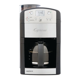 CoffeeTeam GS 10-Cup Glass Carafe Coffee Maker/ Conical Burr Grinder Combination