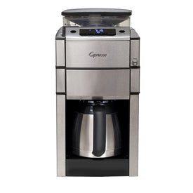 CoffeeTeam PRO Plus Therm 10-Cup Stainless Steel Thermal Carafe Coffee Maker/Conical Burr Grinder