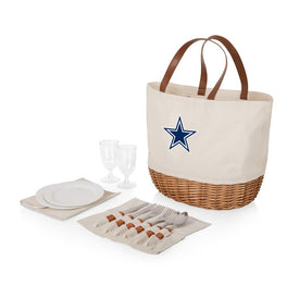 Promenade Picnic Basket (Beige Canvas) - Dallas Cowboys