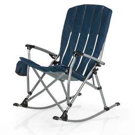 Outdoor Rocking Camp Chair, Navy Blue