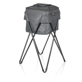 Camping Party Cooler with Stand, Heathered Gray