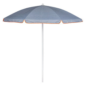 5.5 Ft. Portable Beach Umbrella, Wave Break Gray Pattern