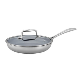 Clad CFX 2-Piece Ceramic Nonstick Stainless Steel Frying Pan with Lid