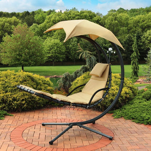 HH-FLC-BEIGE Outdoor/Patio Furniture/Outdoor Chaise Lounges