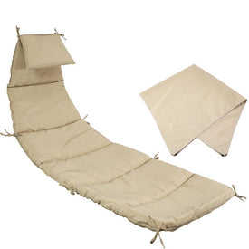 Hanging Lounge Chair Replacement Cushion and Umbrella - Beige