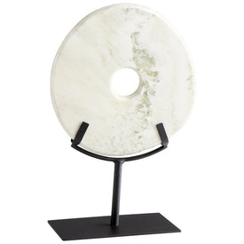 Small White Disk On Stand
